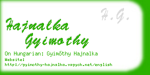 hajnalka gyimothy business card